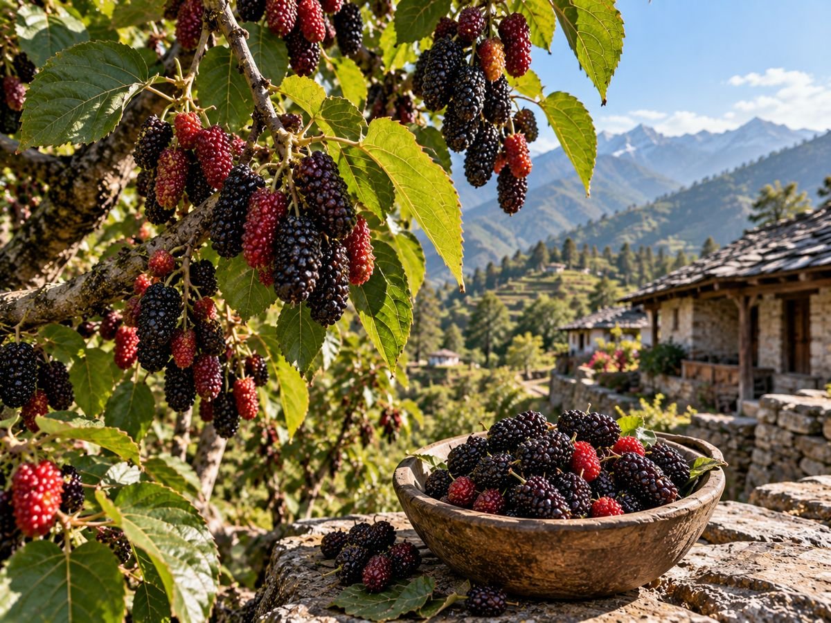 Pahadi Kimoo mulberries from Uttarakhand