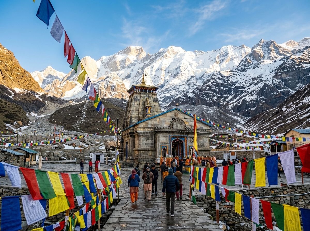 Sacred Kedarnath Temple in Uttarakhand Himalayas