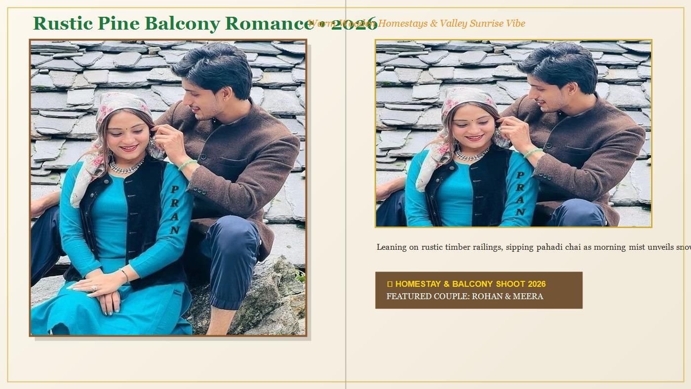 Pre-Wedding Spread 3 - Rustic Wooden Balcony 2026